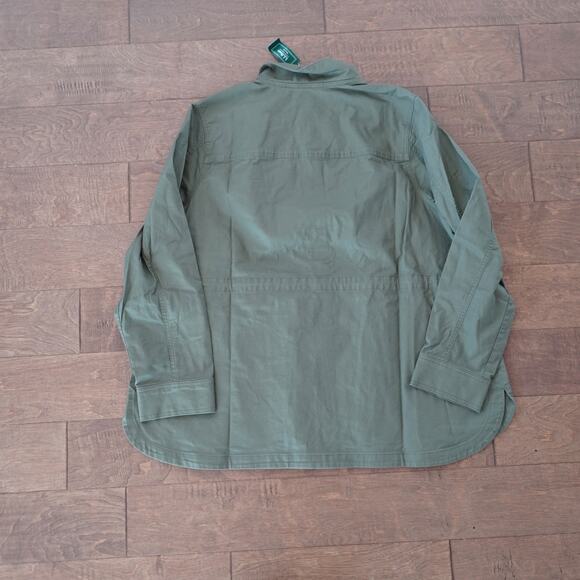 NWT LL Bean Womens BeanFlex Utility Jacket Deep Olive Drawstring Waist SZ 2X - Picture 4 of 9